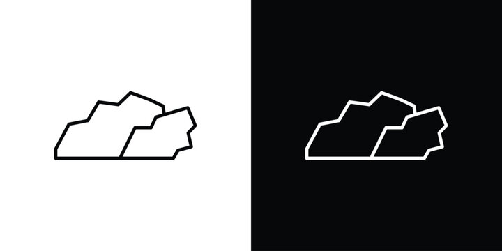 Stone icon. thin line for web and mobile, modern minimalistic style