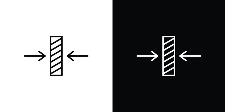 Thickness icon. thin line for web and mobile, modern minimalistic style