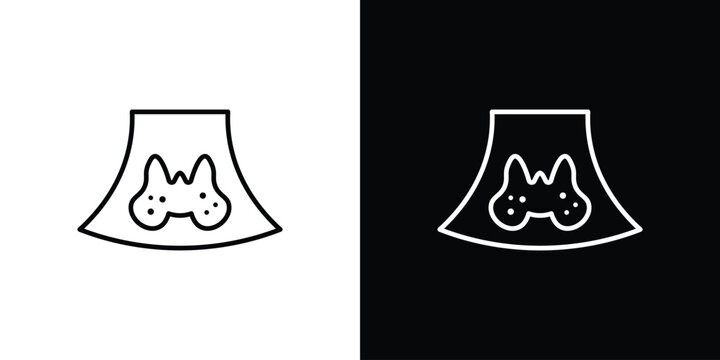 Thyroid icon. thin line for web and mobile, modern minimalistic style