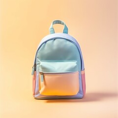 Colorful warm pastel gradient color canvas backpack