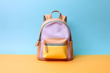 Colorful warm pastel gradient color canvas backpack
