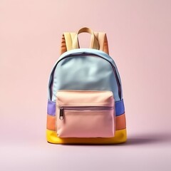 Colorful warm pastel gradient color canvas backpack