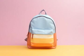 Colorful warm pastel gradient color canvas backpack