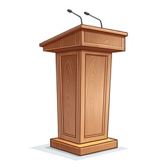 empty podium isolated on white