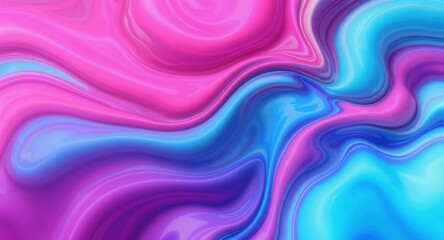 Obraz premium Abstract Liquid Flow: Vibrant Swirling Hues of Pink, Blue, and Purple