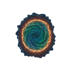 Obraz premium Abstract Cosmic Swirl A Glowing Nebula isolated on transparent baackground