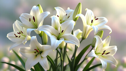 Obraz premium white crocus flowers
