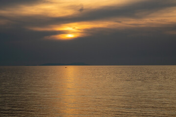 Cloudy summer sunset, Acharavi, Corfu, Greece