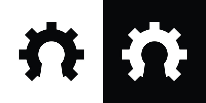 Open source icon. Vector illustration. Silhouette in black color