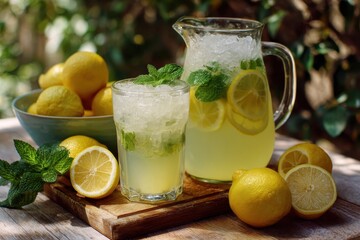 Fototapeta premium Lemon and Mint Lemonade 