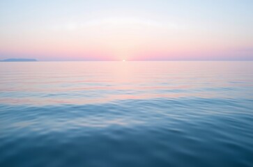 Obraz premium Peaceful Pastel Ocean Sunset Calm Water Texture ai generated