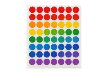 Rainbow gradient made of colorful dots on a transparent background, perfect for creative projects