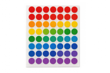 Rainbow gradient made of colorful dots on a transparent background, perfect for creative projects