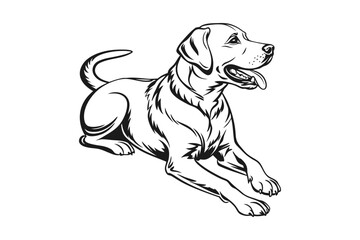 Flat Dog Silhouette Clipart