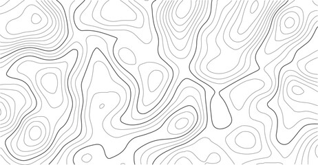 Topography inspired antique map design showing natural terrain features through classic elevation lines, geographic grid overlay, and weathered textures ideal for geography, exploration, or trail guid