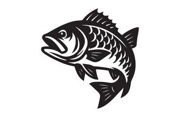 Striking Silhouette of a Leaping Fish Symbolizing Freedom Adventure and the Thrill of Fishing Perfect for Nature Enthusiasts