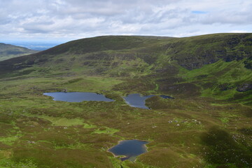 Lakes in Nire Valley, Comeragh Mountains, Co. Waterford, Ireland,