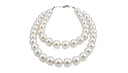 Double strand pearl necklace