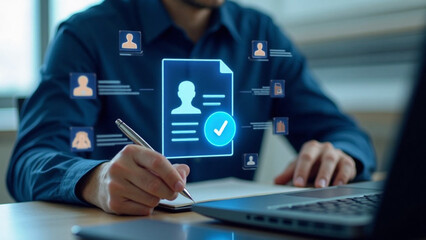 Reviewing Resume and Hiring Process Concept