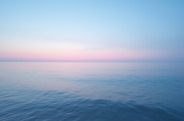 Dreamy Sunset Seascape Calm Ocean Twilight Atmosphere ai generated