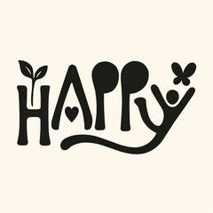 Creative “Happy” Typography Design