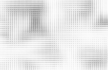 Seamless dotted repeated texture. Black and white polka dot pattern. Repeated endless backdrop. All over halftone wallpaper. Regular grid background. Vector textile or fabric poka dot swatch pattern.