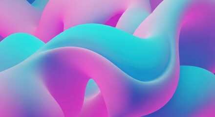 Mesmerizing Abstract Fluid Motion with Vibrant Gradient Color Waves and Smooth Organic Shapes