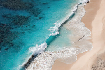 stunning aerial view captures mesmerizing surface of oceans and seas showcasing dynamic interplay of water and