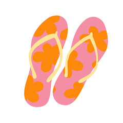 Flip flops with floral design