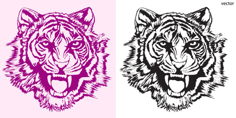 One Color Bengal Tiger Graphic