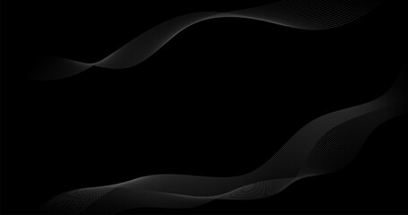 Abstract background with Horizon wavy Particles lines 3d Grid illustration Cover Design