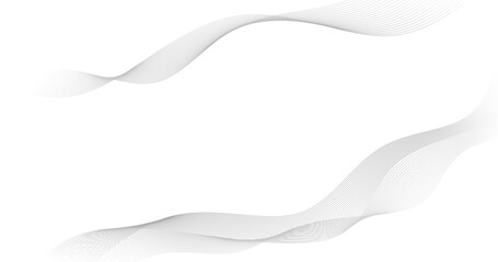 Abstract Black wave dots on white background Vector illustration Dynamic effect Futuristic technology style