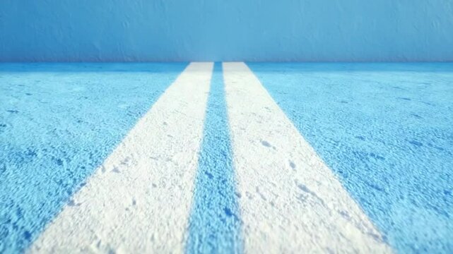 Abstract Composition with Parallel White Lines on Blue Textured Background