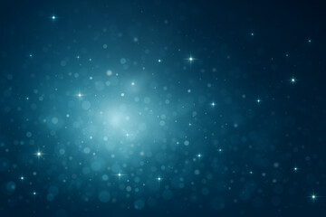 Fototapeta premium Abstract Teal and Blue Glowing Particle Background: Serene, Mystical, and Dreamlike Digital Art.