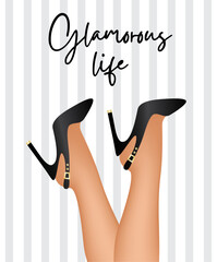 Illustration of a fashionable shoe on a white background.