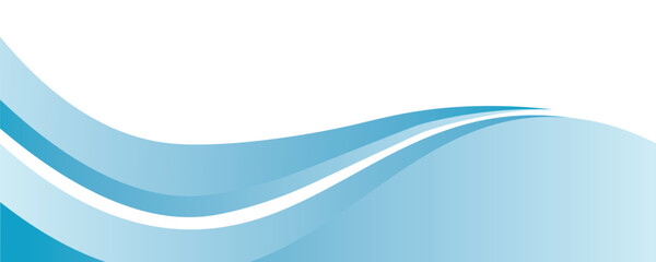 Blue and white business wave banner background. vector