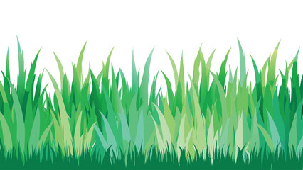 Fototapeta premium Vibrant Green Grass Illustration for Nature and Landscape Designs