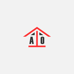 Initials Vektor Stok Home Logo Real Estate Logo