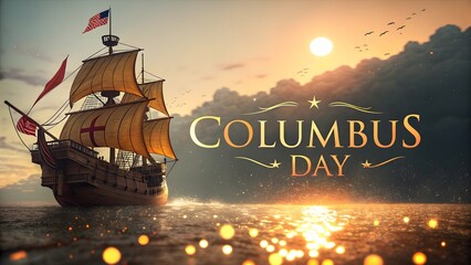 Columbus Day: A Historic Voyage at Sunset