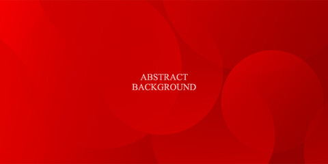 Abstract red background with circles. Dynamic shapes composition. Vector illustration