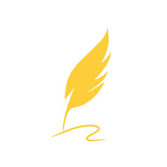 gold quill pen vector
