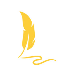 gold quill pen vector