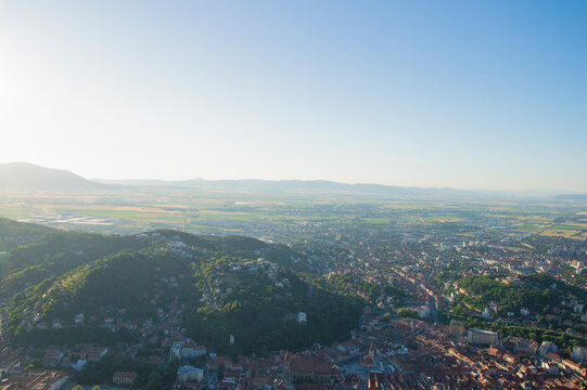 Landscape of Brasov from the mountain