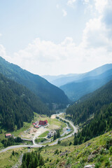 Fototapeta premium View from the peak of mountain
