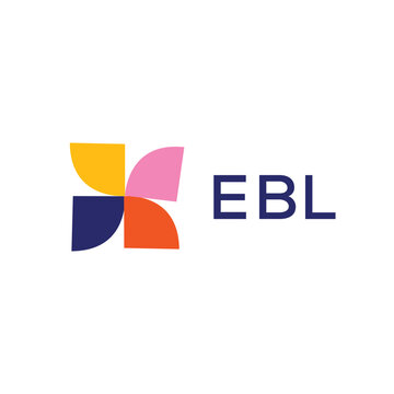 EBL Letter Initial Logo Design Template Vector Illustration