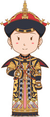 Cartoon Character of Qing dynasty empress of China.
