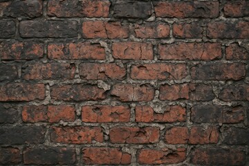 Obraz premium Old graffiti-covered brick surface