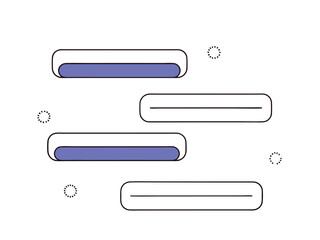 Obraz premium Abstract digital user interface elements on white background with transparent design