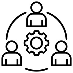 Management Line Icon