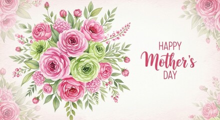 Beautiful Watercolor Flowers for a Happy Mothers Day Celebration